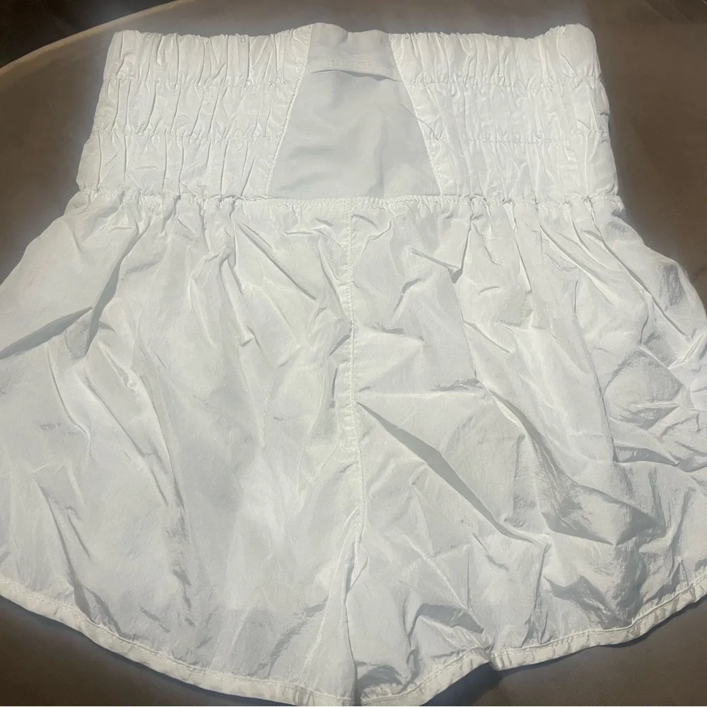 Free People The Way Home high waisted Smocked Waist Shorts in optic white size S